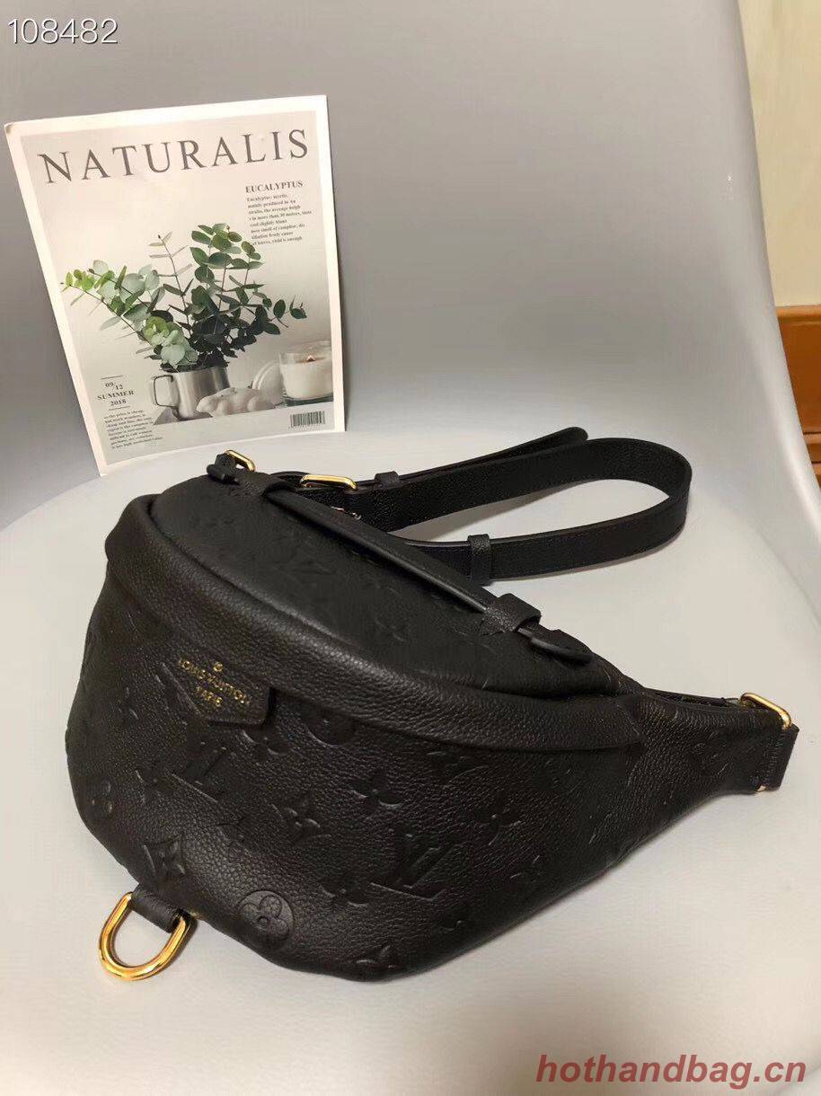 Louis Vuitton Monogram Canvas Original Leather Beltbag M55426 Black Louis Vuitton Monogram Canvas Original Leather Beltbag M55426 Black