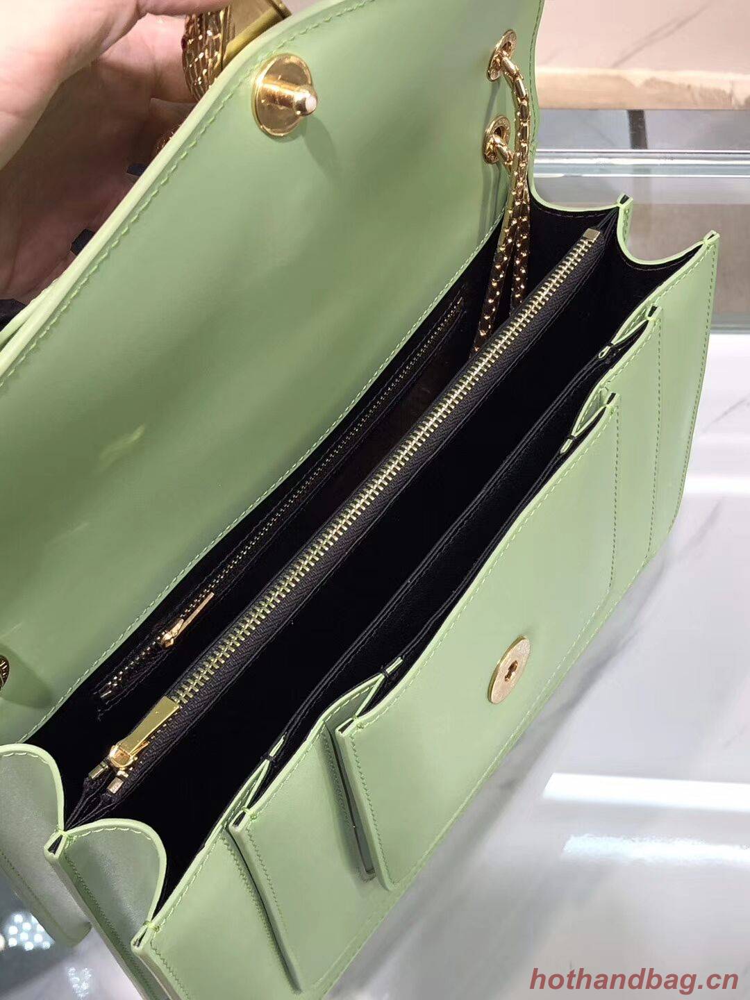 BVLGARI Serpenti Forever leather shoulder bag B288620 green BVLGARI Serpenti Forever leather shoulder bag B288620 green