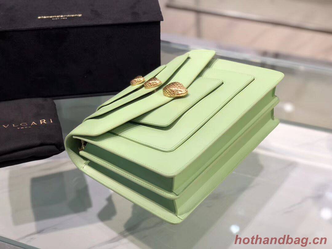 BVLGARI Serpenti Forever leather shoulder bag B288620 green BVLGARI Serpenti Forever leather shoulder bag B288620 green