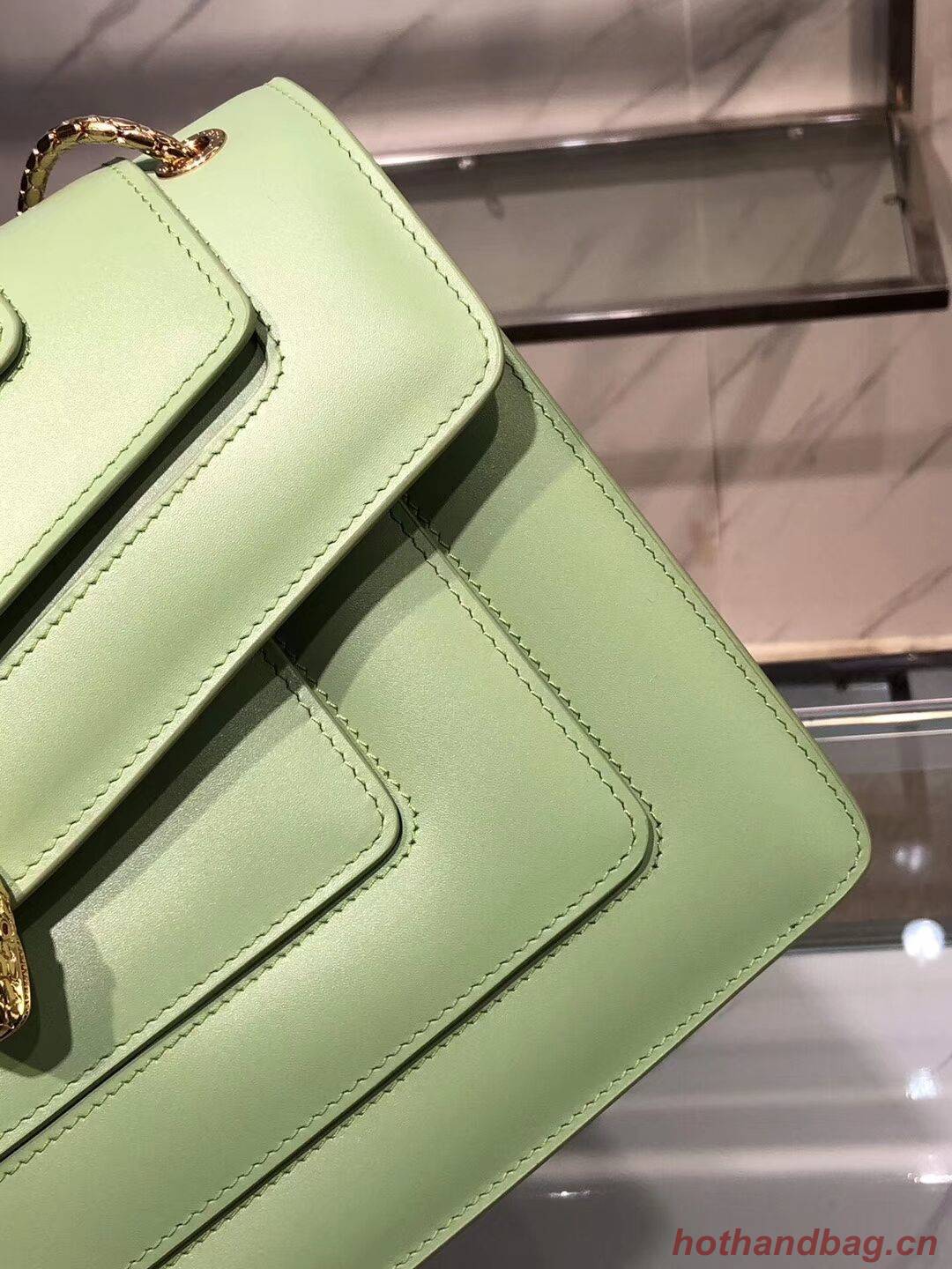 BVLGARI Serpenti Forever leather shoulder bag B288620 green BVLGARI Serpenti Forever leather shoulder bag B288620 green