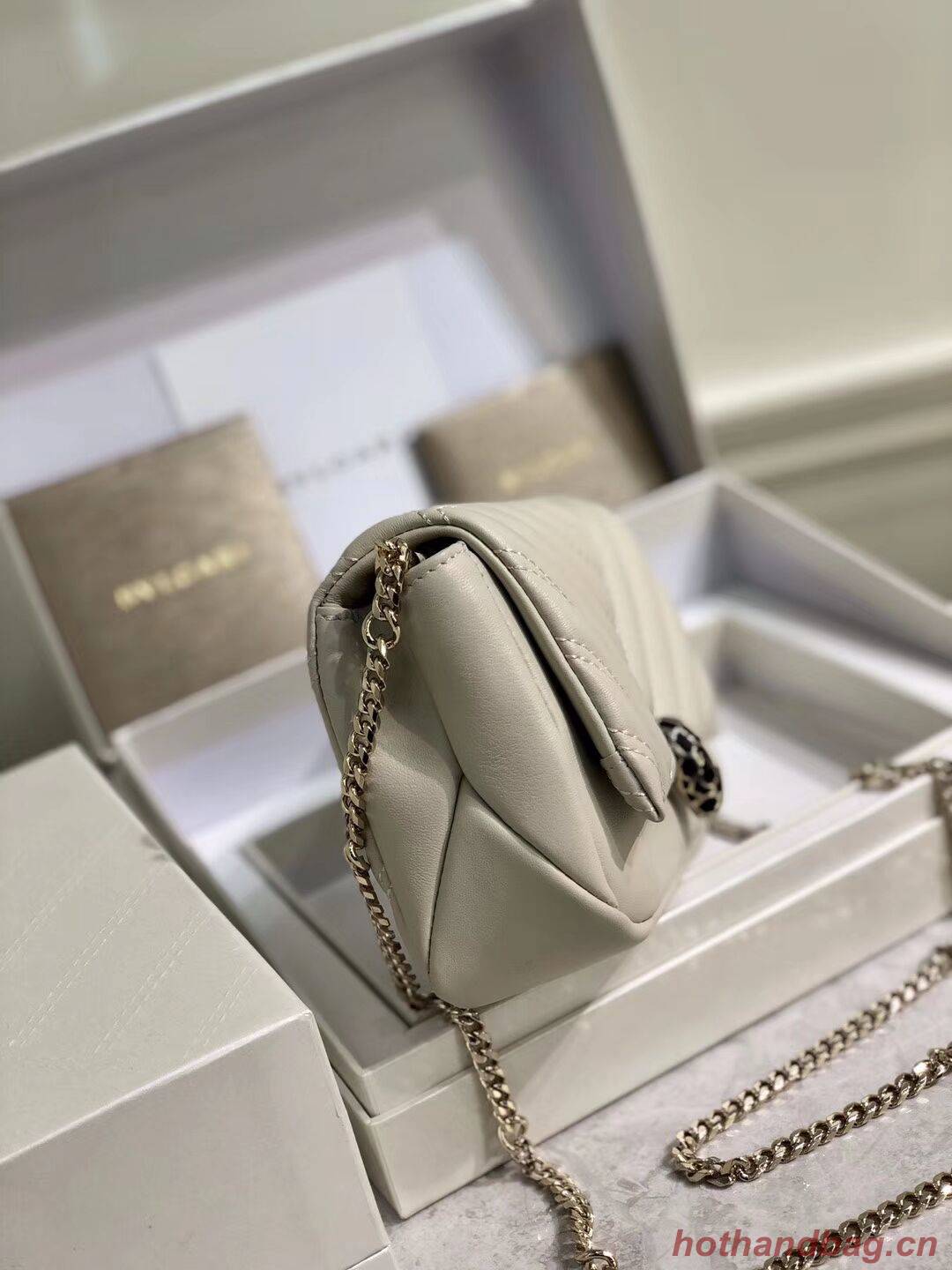 BVLGARI Shoulder Bag Calfskin Leather B288760 cream BVLGARI Shoulder Bag Calfskin Leather B288760 cream