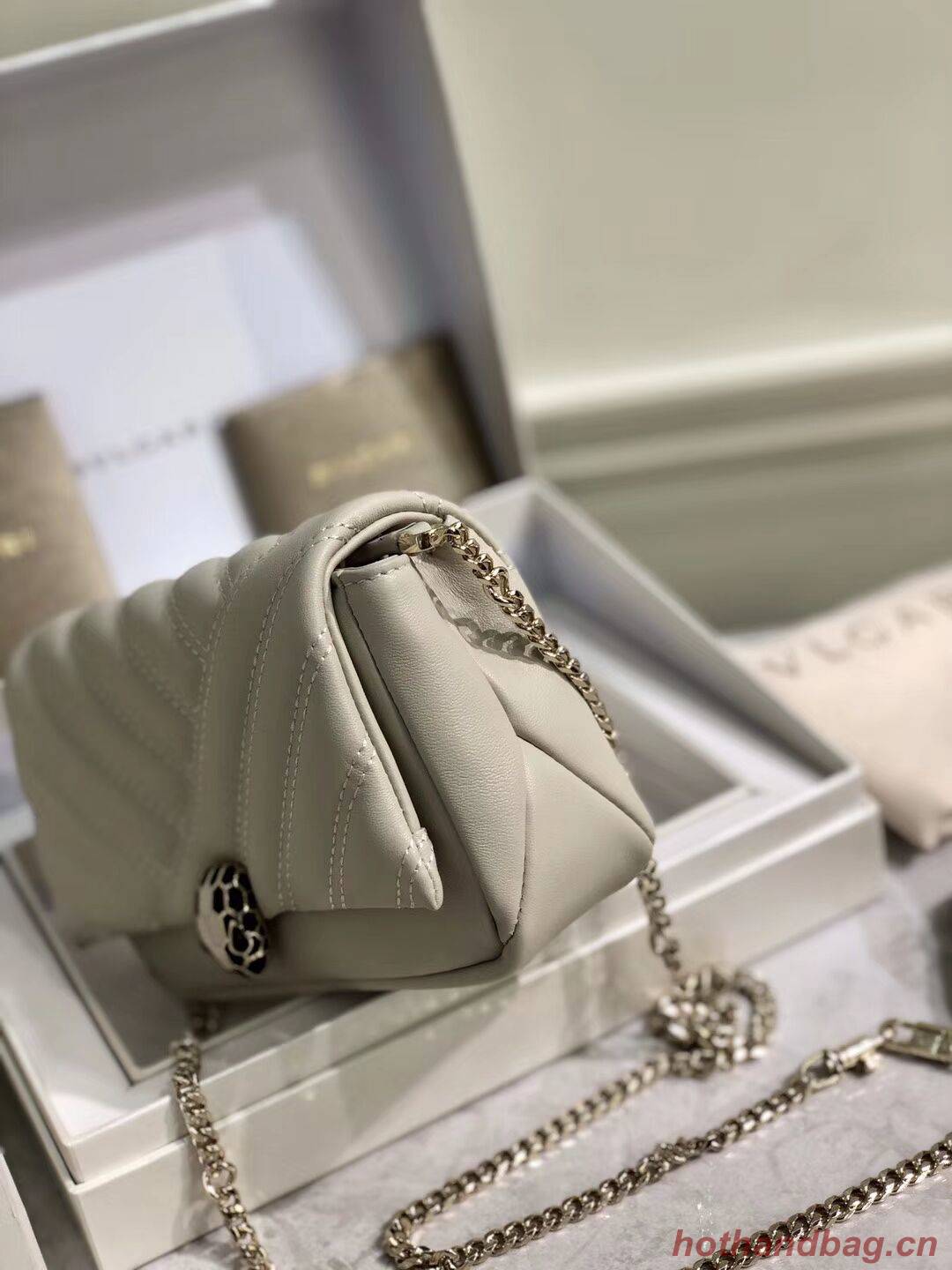 BVLGARI Shoulder Bag Calfskin Leather B288760 cream BVLGARI Shoulder Bag Calfskin Leather B288760 cream
