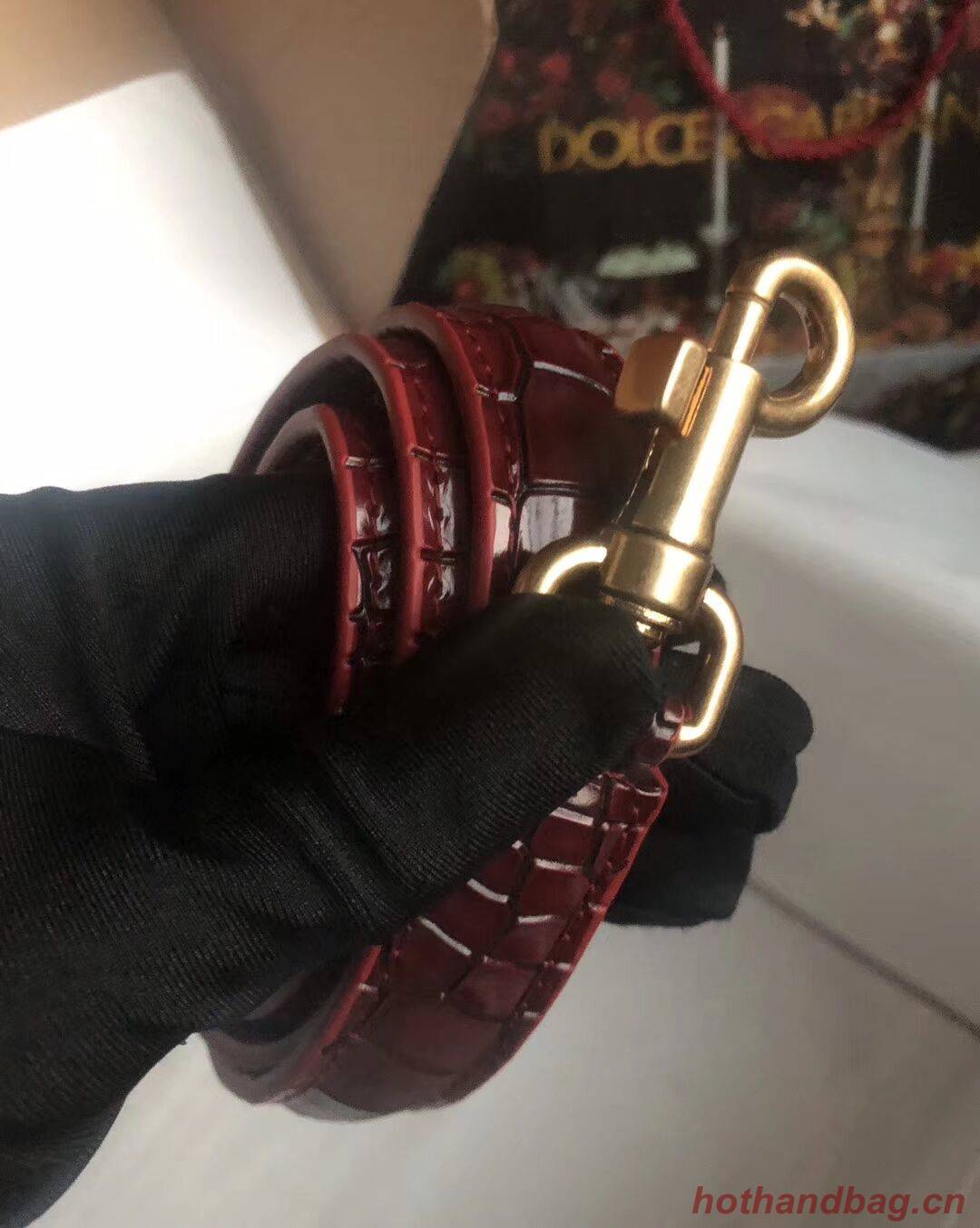 Dolce & Gabbana Origianl Crocodile Leather Bag 4916E Burgundy Dolce & Gabbana Origianl Crocodile Leather Bag 4916E Burgundy