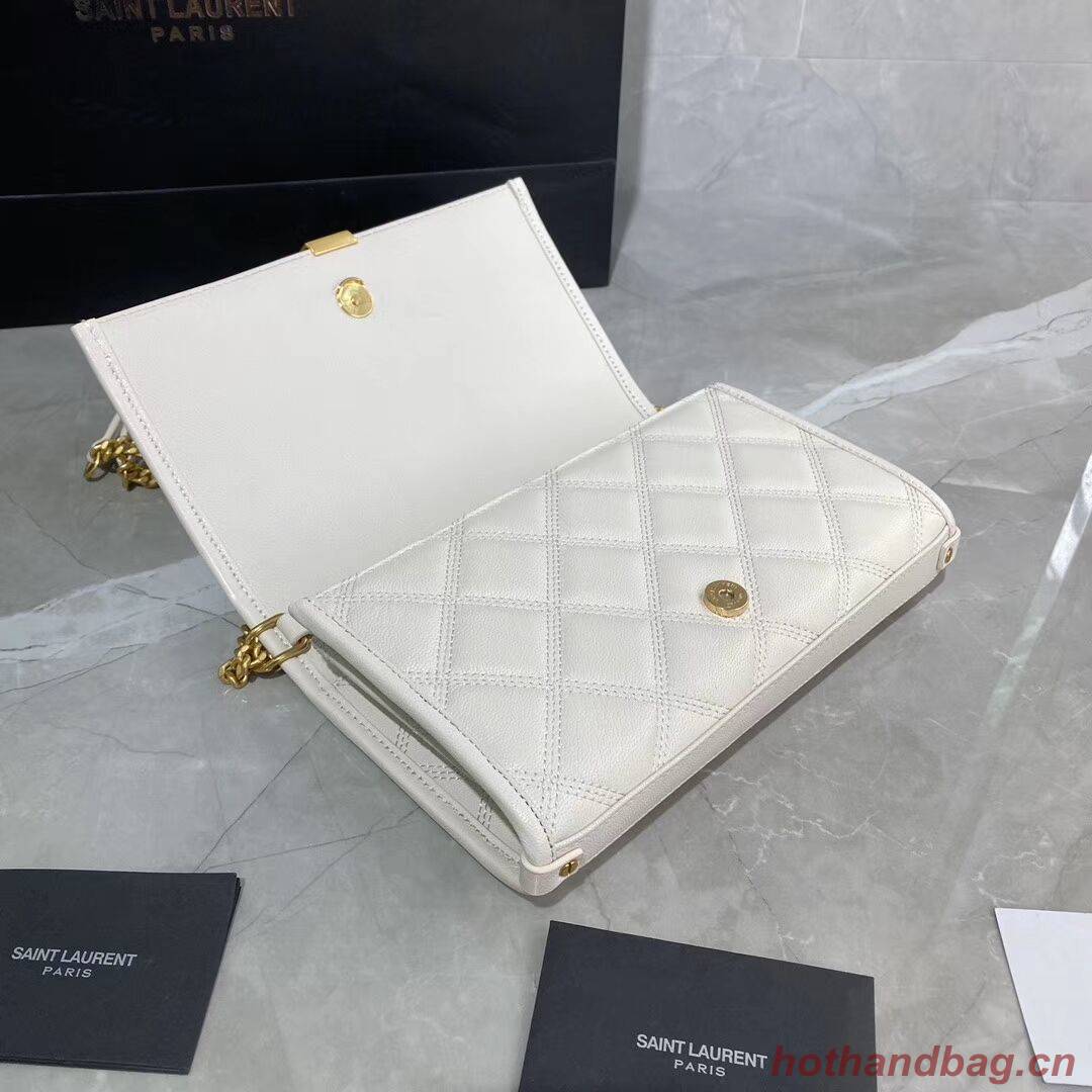SAINT LAURENT leather shoulder bag Y585031 white SAINT LAURENT leather shoulder bag Y585031 white