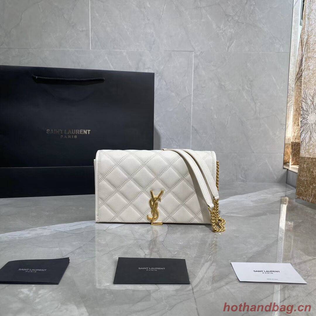 SAINT LAURENT leather shoulder bag Y585031 white SAINT LAURENT leather shoulder bag Y585031 white