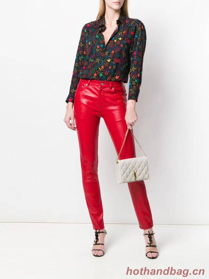 SAINT LAURENT leather shoulder bag Y585031 white SAINT LAURENT leather shoulder bag Y585031 white