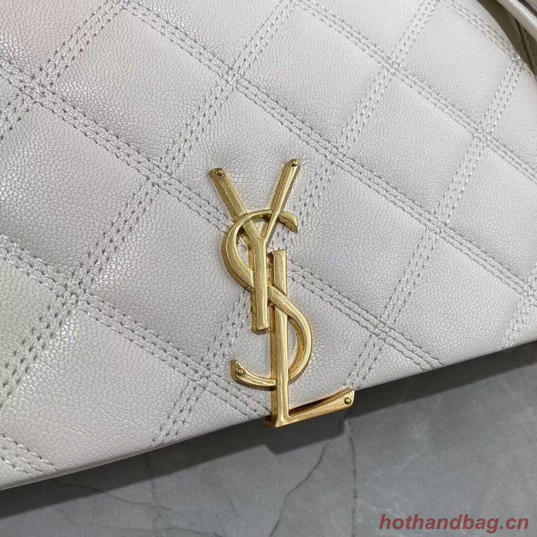 SAINT LAURENT leather shoulder bag Y585031 white SAINT LAURENT leather shoulder bag Y585031 white