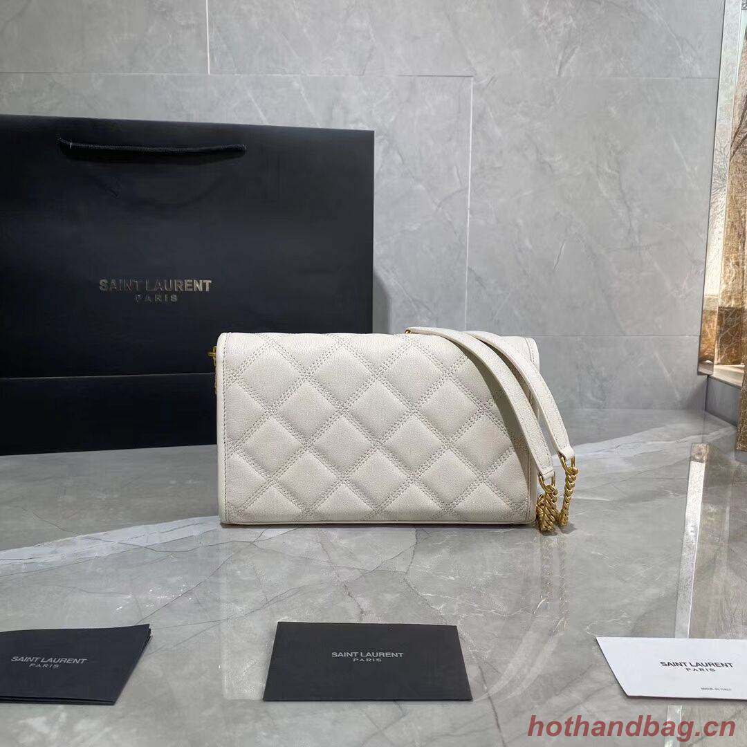 SAINT LAURENT leather shoulder bag Y585031 white SAINT LAURENT leather shoulder bag Y585031 white