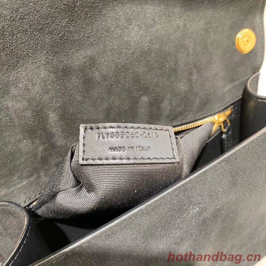 Yves Saint Laurent Small Original Nubuck leather Shoulder Bag Y585061 black Yves Saint Laurent Small Original Nubuck leather Shoulder Bag Y585061 black