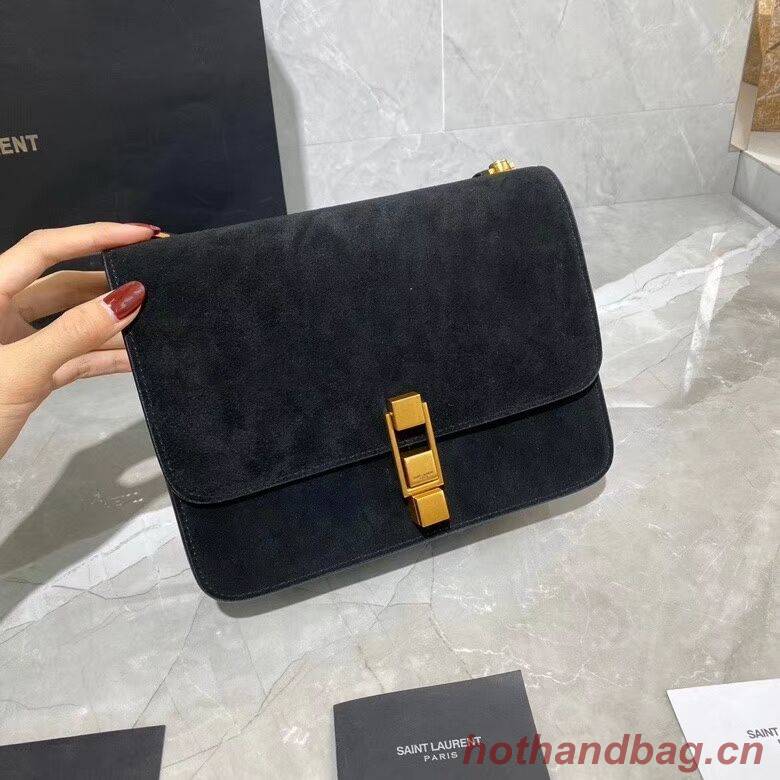 Yves Saint Laurent Small Original Nubuck leather Shoulder Bag Y585061 black Yves Saint Laurent Small Original Nubuck leather Shoulder Bag Y585061 black