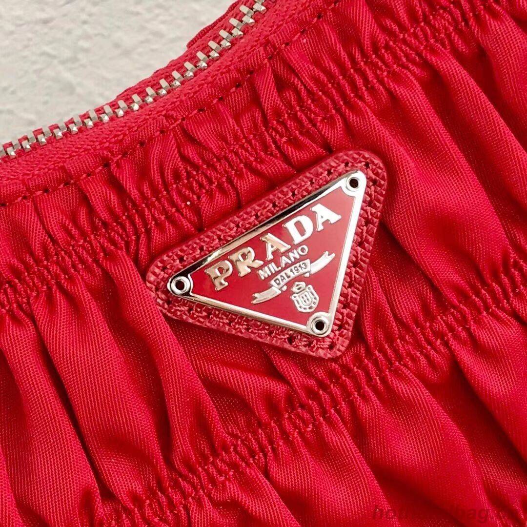 Prada Nylon and Saffiano leather mini bag 1NE204 red Prada Nylon and Saffiano leather mini bag 1NE204 red