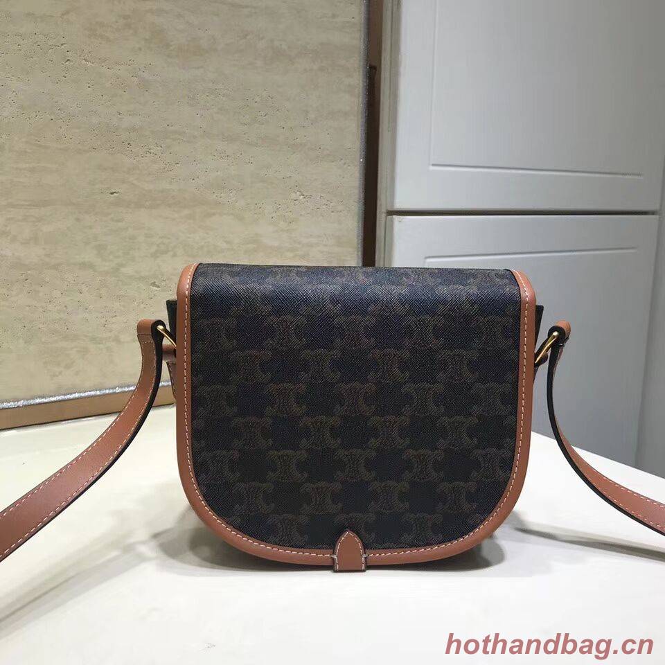 Celine MEDIUM FOLCO BAG IN TRIOMPHE CANVAS CL01502 tan Celine MEDIUM FOLCO BAG IN TRIOMPHE CANVAS CL01502 tan