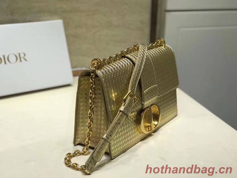 Dior 30 MONTAIGNE SMOOTH CALFSKIN FLAP BAG C9230 gold Dior 30 MONTAIGNE SMOOTH CALFSKIN FLAP BAG C9230 gold