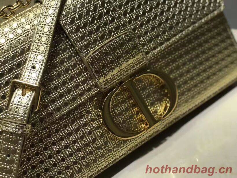 Dior 30 MONTAIGNE SMOOTH CALFSKIN FLAP BAG C9230 gold Dior 30 MONTAIGNE SMOOTH CALFSKIN FLAP BAG C9230 gold