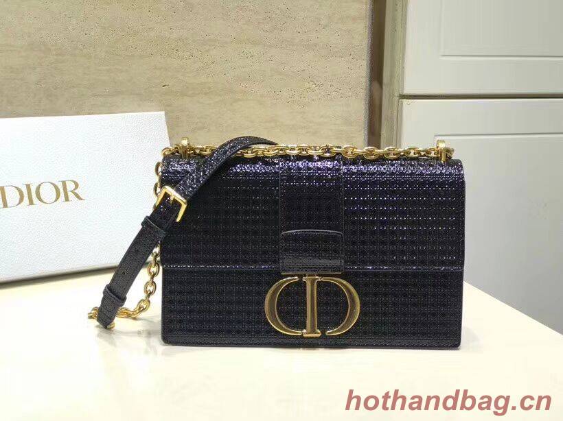 Dior 30 MONTAIGNE SMOOTH CALFSKIN FLAP BAG C9230 black