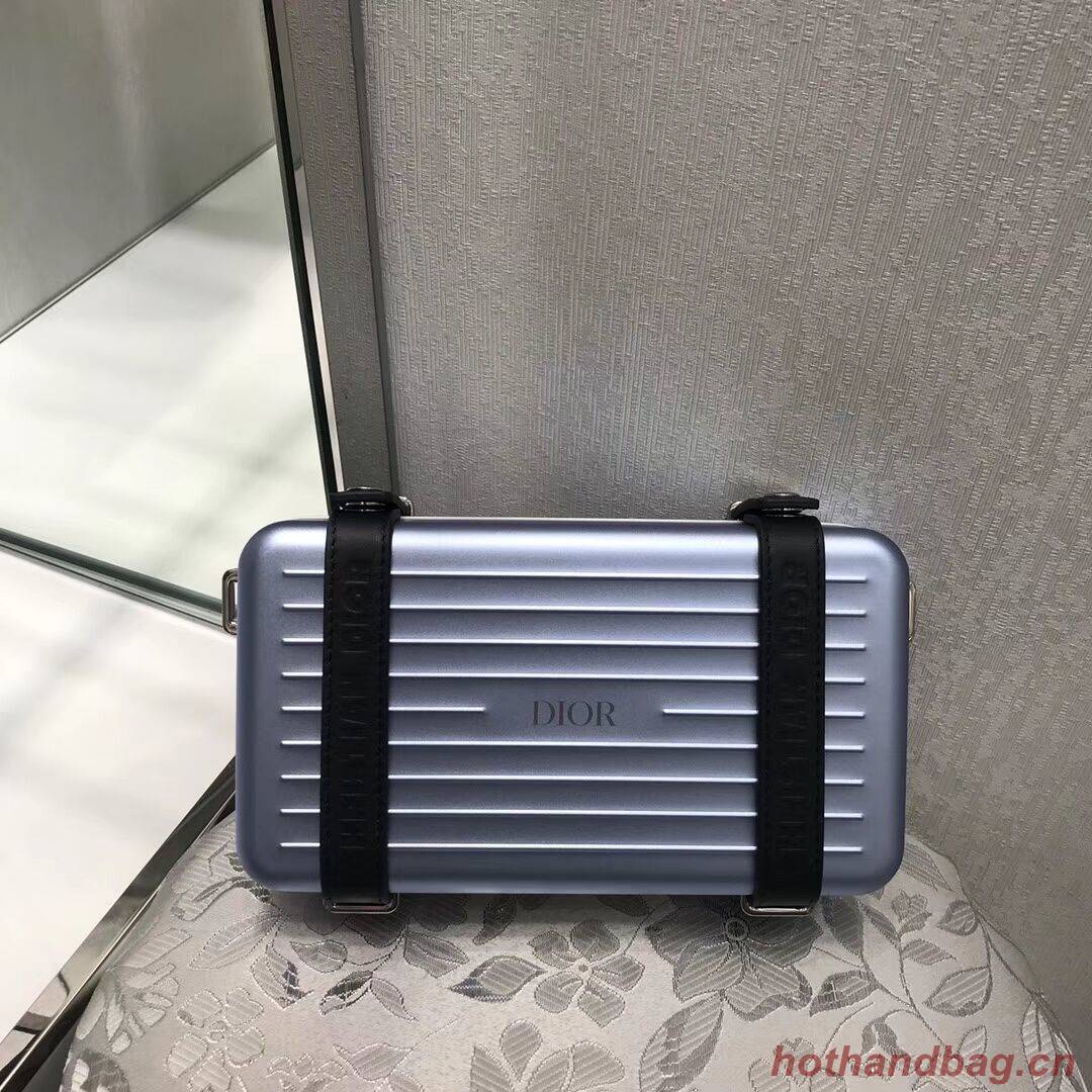 DIORAMA CALFSKIN CLUTCH M2020 grey blue DIORAMA CALFSKIN CLUTCH M2020 grey blue