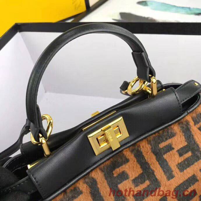 Fendi PEEKABOO REGULAR Horse hair F3302 Black Fendi PEEKABOO REGULAR Horse hair F3302 Black