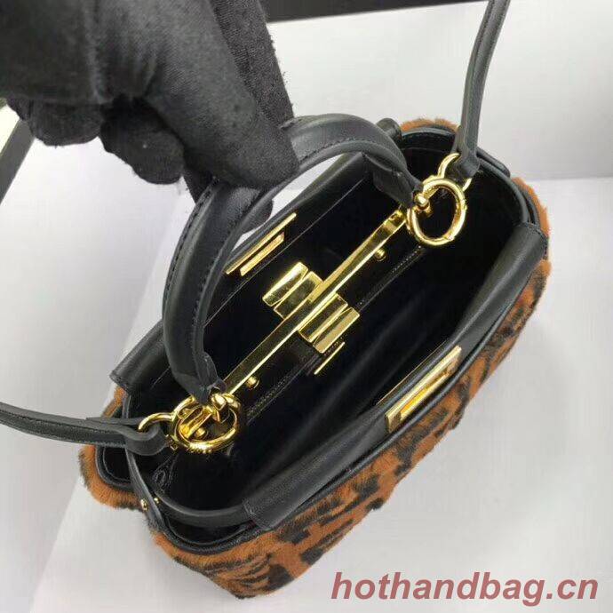 Fendi PEEKABOO REGULAR Horse hair F3302 Black Fendi PEEKABOO REGULAR Horse hair F3302 Black