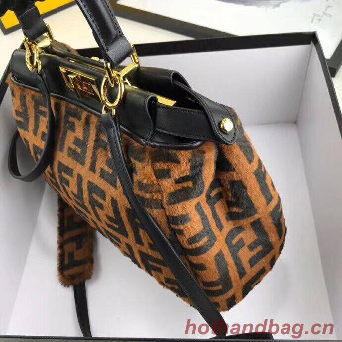 Fendi PEEKABOO REGULAR Horse hair F3303 Black Fendi PEEKABOO REGULAR Horse hair F3303 Black