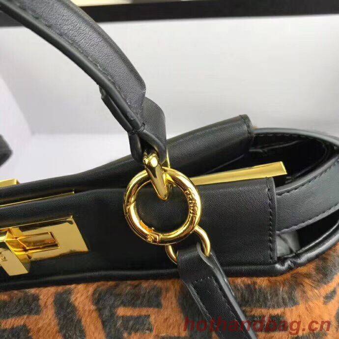 Fendi PEEKABOO REGULAR Horse hair F3303 Black Fendi PEEKABOO REGULAR Horse hair F3303 Black
