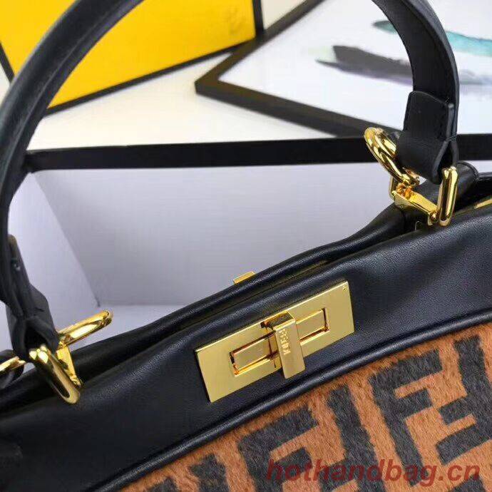 Fendi PEEKABOO REGULAR Horse hair F3303 Black Fendi PEEKABOO REGULAR Horse hair F3303 Black