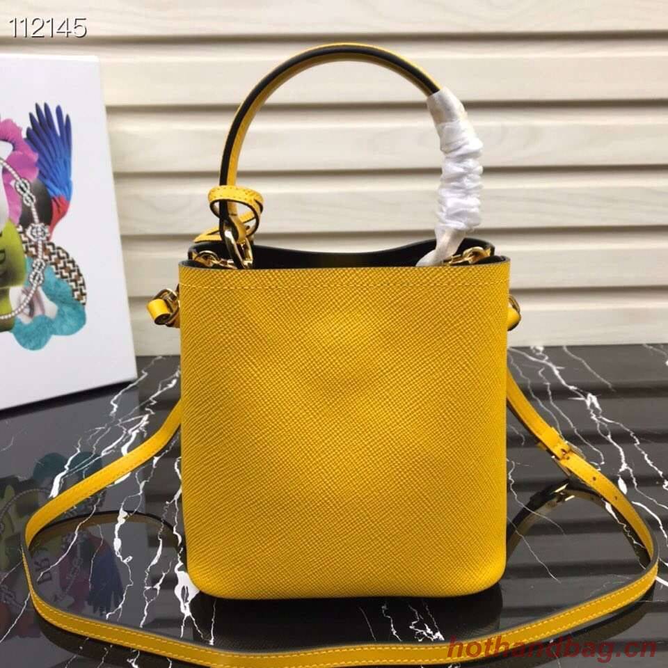 Prada Panier small Original Saffiano Bag 1BA217 Yellow Prada Panier small Original Saffiano Bag 1BA217 Yellow