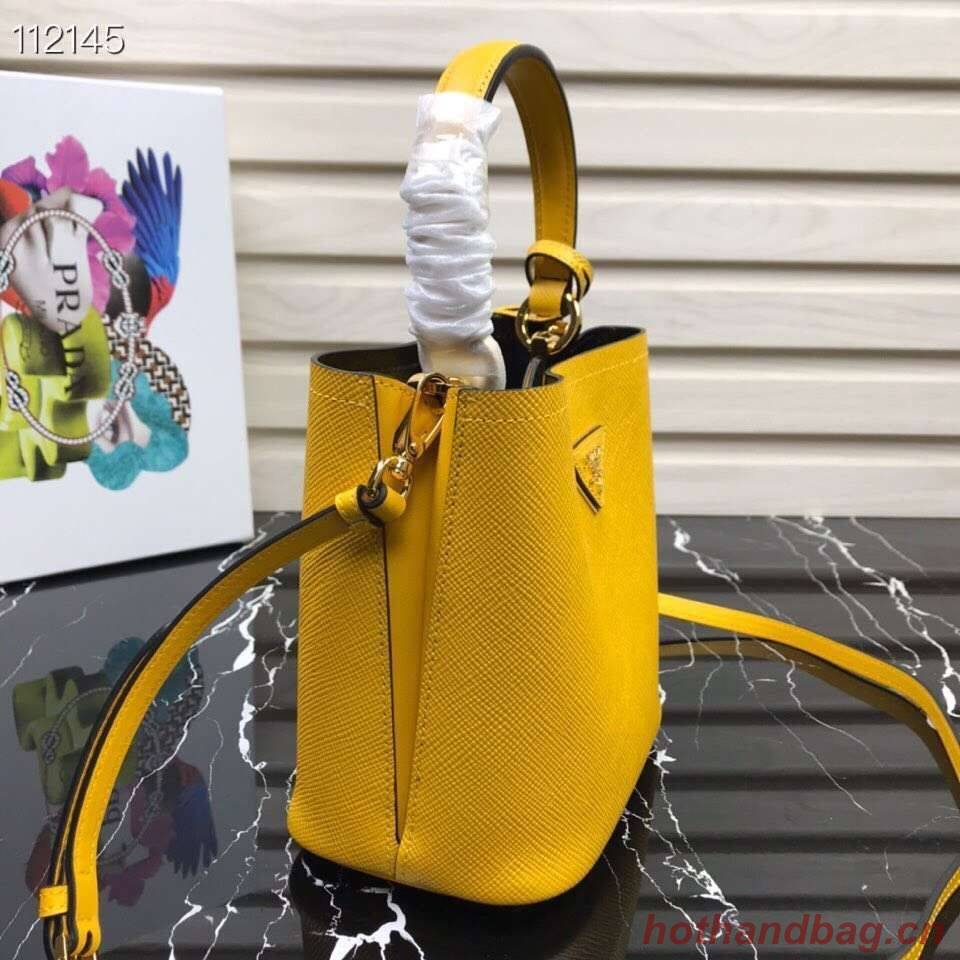 Prada Panier small Original Saffiano Bag 1BA217 Yellow Prada Panier small Original Saffiano Bag 1BA217 Yellow