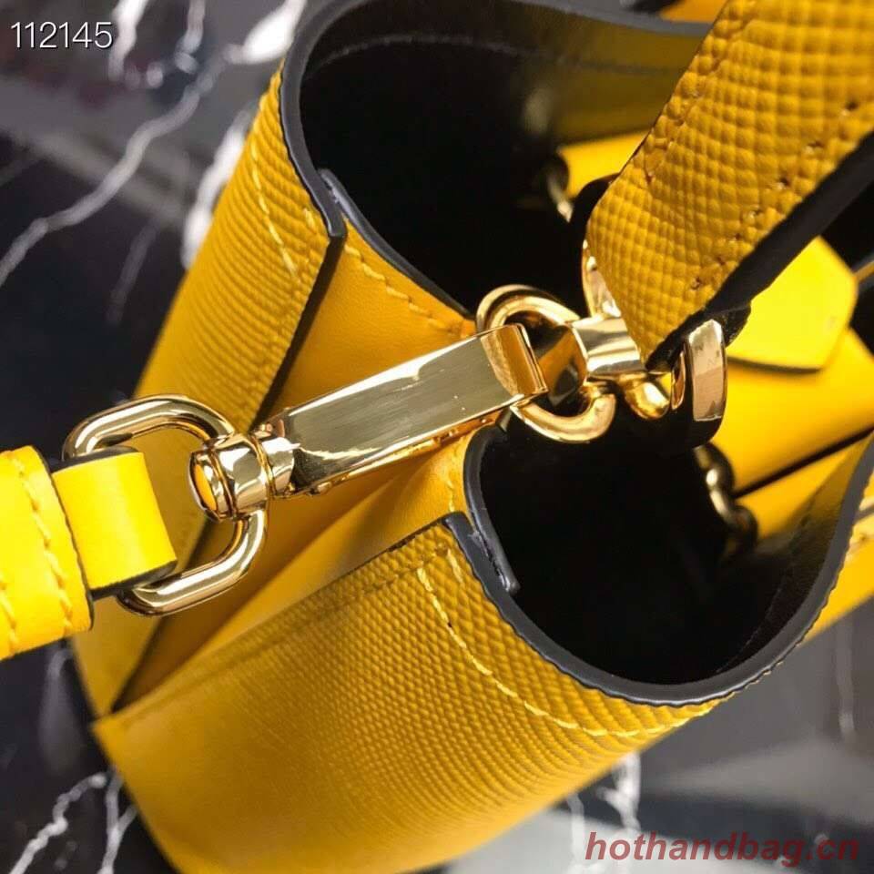 Prada Panier small Original Saffiano Bag 1BA217 Yellow Prada Panier small Original Saffiano Bag 1BA217 Yellow