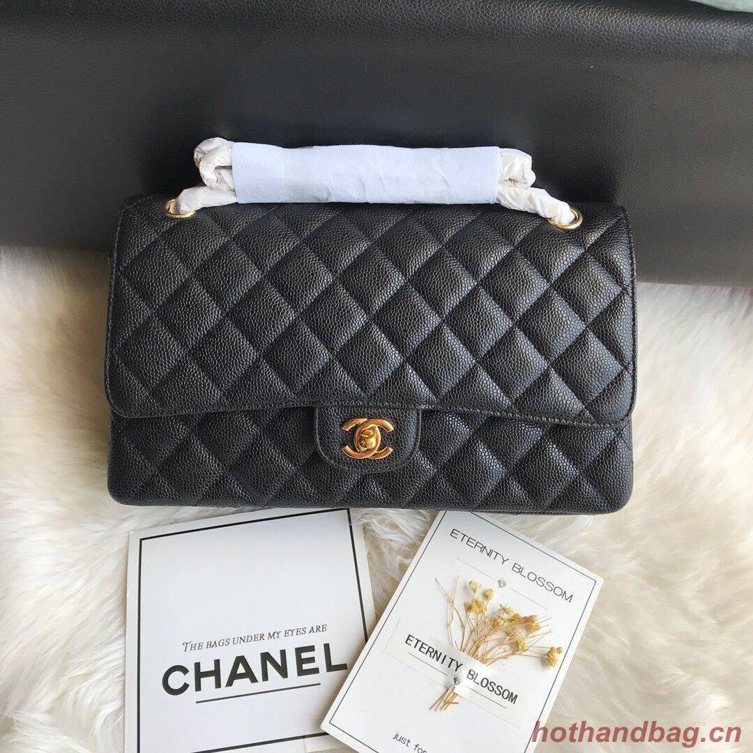 Chanel Double Flaps Bags Black Original Caviar Leather A36097 Gold Chanel Double Flaps Bags Black Original Caviar Leather A36097 Gold