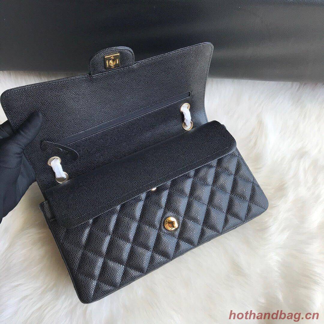 Chanel Double Flaps Bags Black Original Caviar Leather A36097 Gold Chanel Double Flaps Bags Black Original Caviar Leather A36097 Gold