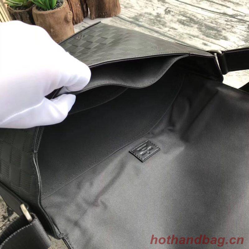 LOUIS VUITTON ORIGINAL LEATHER MESSENGER BAG N41038 N41035 BLACK LOUIS VUITTON ORIGINAL LEATHER MESSENGER BAG N41038 N41035 BLACK