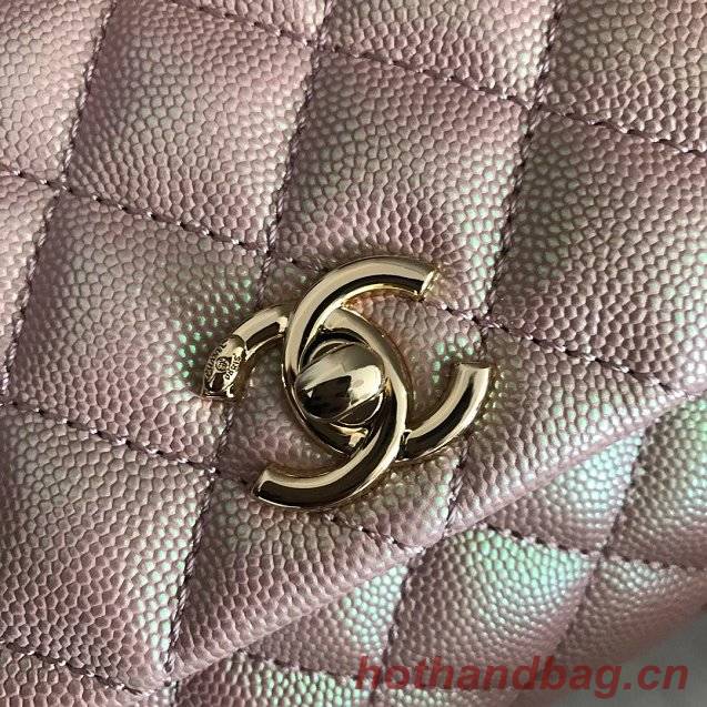 Chanel Small Flap Bag with Top Handle A92990 Light Pink Chanel Small Flap Bag with Top Handle A92990 Light Pink