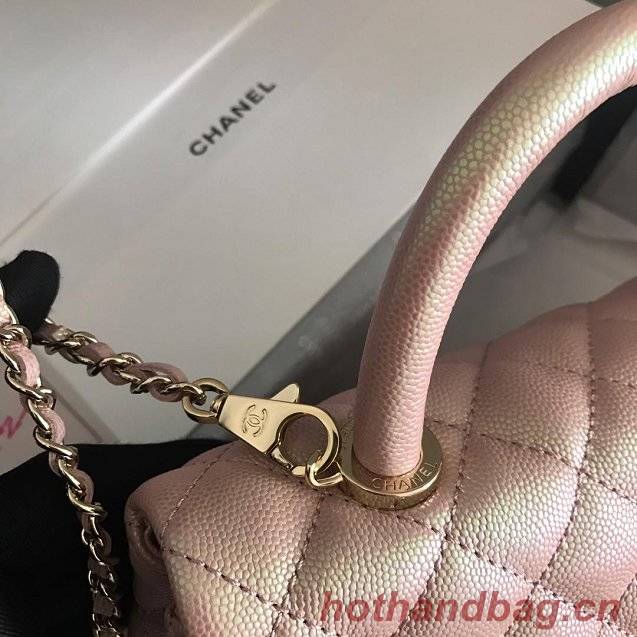 Chanel Small Flap Bag with Top Handle A92990 Light Pink Chanel Small Flap Bag with Top Handle A92990 Light Pink