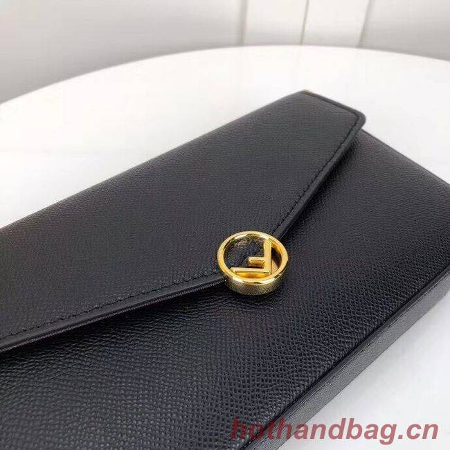 Fendi WALLET ON CHAIN WITH POUCHES leather mini-bag F0005 black Fendi WALLET ON CHAIN WITH POUCHES leather mini-bag F0005 black