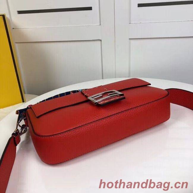 Fendi BAGUETTE leather bag F2466 red Fendi BAGUETTE leather bag F2466 red