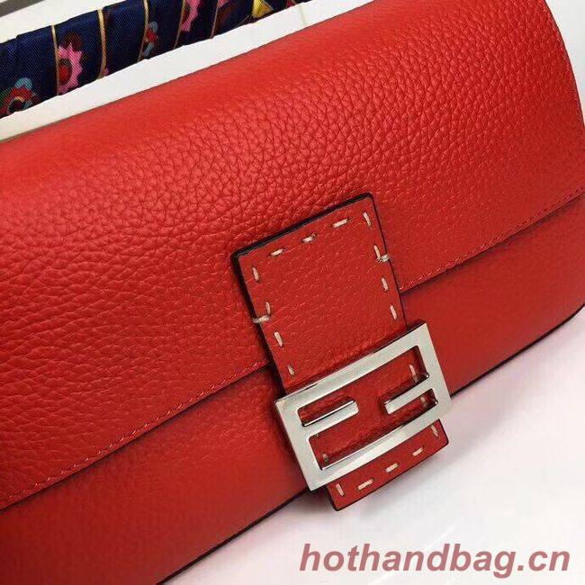 Fendi BAGUETTE leather bag F2466 red Fendi BAGUETTE leather bag F2466 red