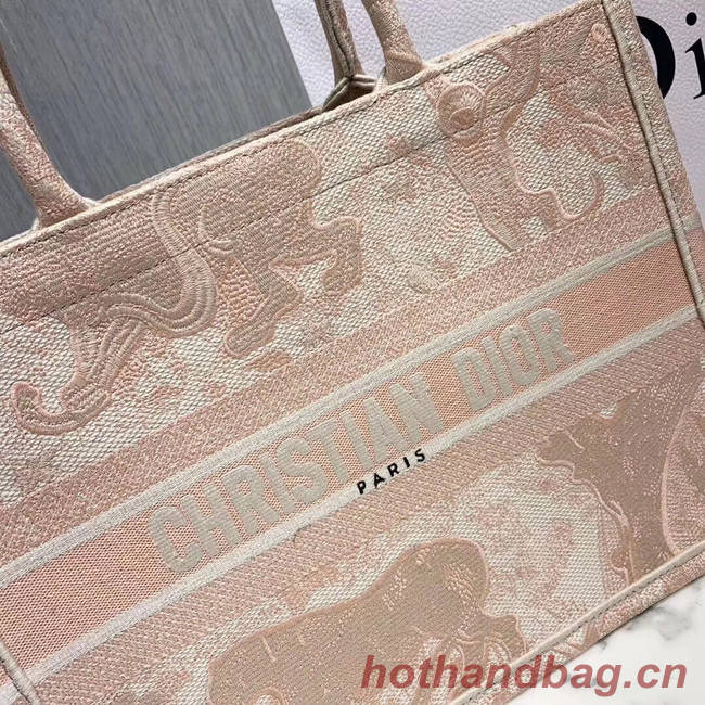 DIOR BOOK TOTE BAG IN EMBROIDERED CANVAS C1287 Beige