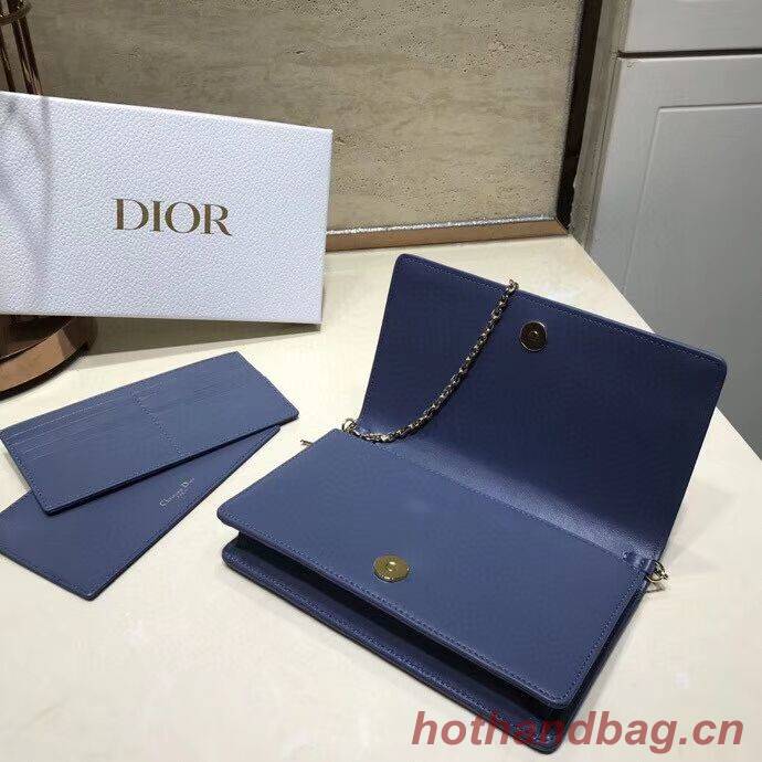 LADY DIOR Sheepskin WALLET C9025A blue LADY DIOR Sheepskin WALLET C9025A blue