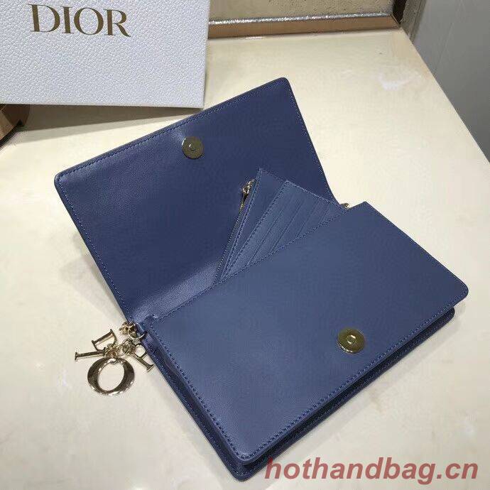 LADY DIOR Sheepskin WALLET C9025A blue LADY DIOR Sheepskin WALLET C9025A blue