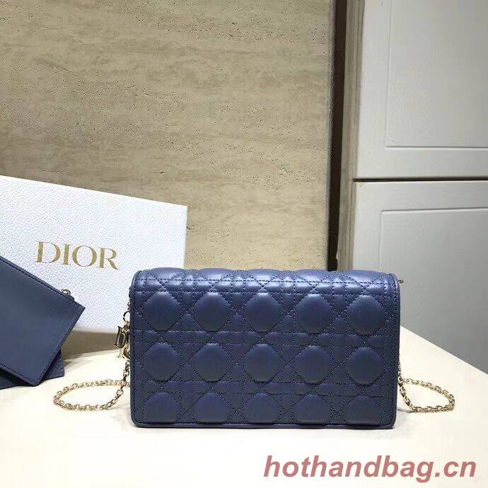 LADY DIOR Sheepskin WALLET C9025A blue LADY DIOR Sheepskin WALLET C9025A blue
