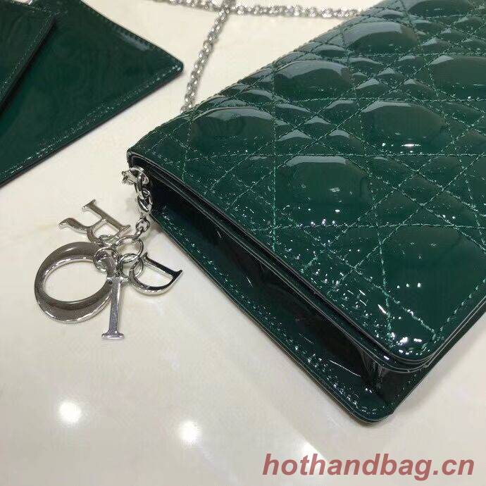LADY DIOR CALFSKIN WALLET C9025A green