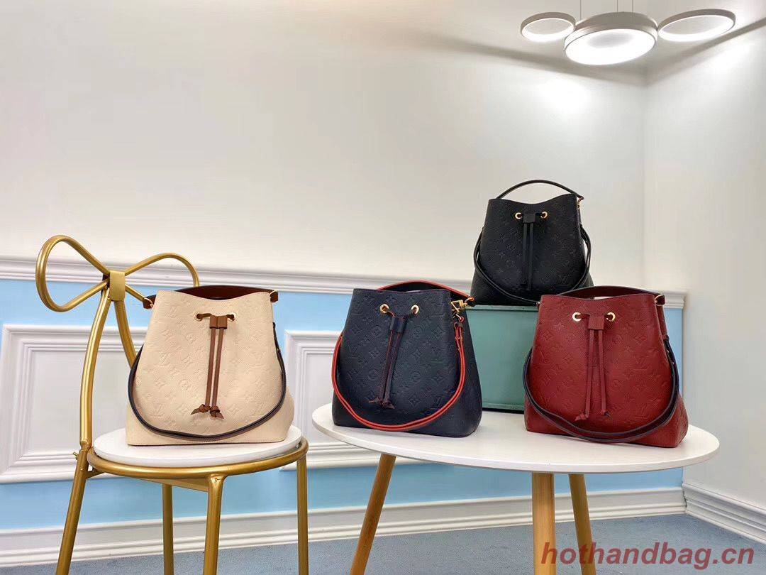 Louis Vuitton Monogram Empreinte Neonoe Original Leather M45256 Navy Louis Vuitton Monogram Empreinte Neonoe Original Leather M45256 Navy