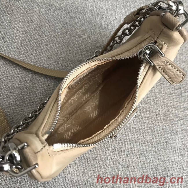 Prada Re-Edition 2005 nylon mini shoulder bag 1BH203 apricot