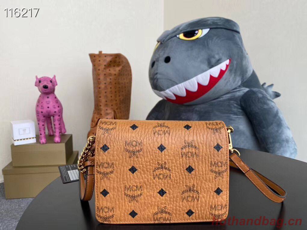 MCM Shoulder Bag Calfskin Leather 96857 Camel MCM Shoulder Bag Calfskin Leather 96857 Camel