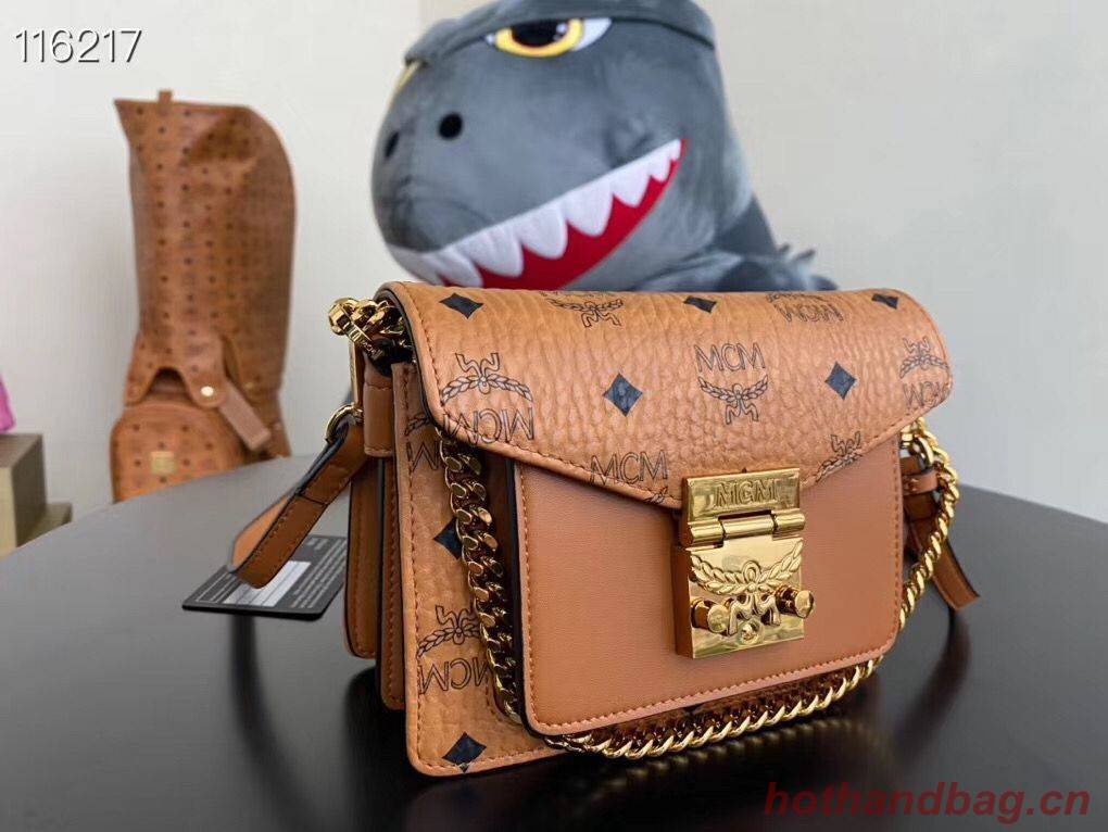 MCM Shoulder Bag Calfskin Leather 96857 Camel MCM Shoulder Bag Calfskin Leather 96857 Camel