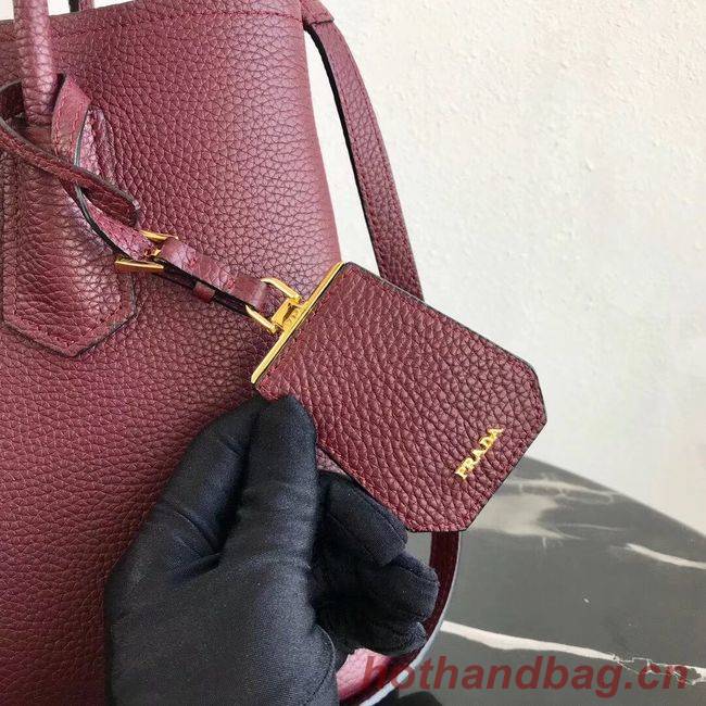 Prada Deer skin bag 1BG008 Burgundy Prada Deer skin bag 1BG008 Burgundy