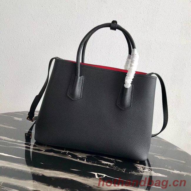 Prada Deer skin bag 1BG008 black&red Prada Deer skin bag 1BG008 black&red