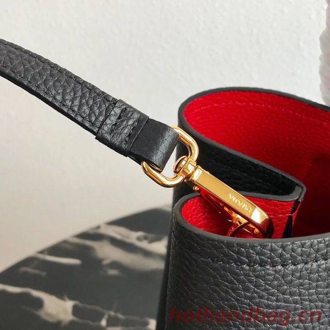 Prada Deer skin bag 1BG008 black&red Prada Deer skin bag 1BG008 black&red