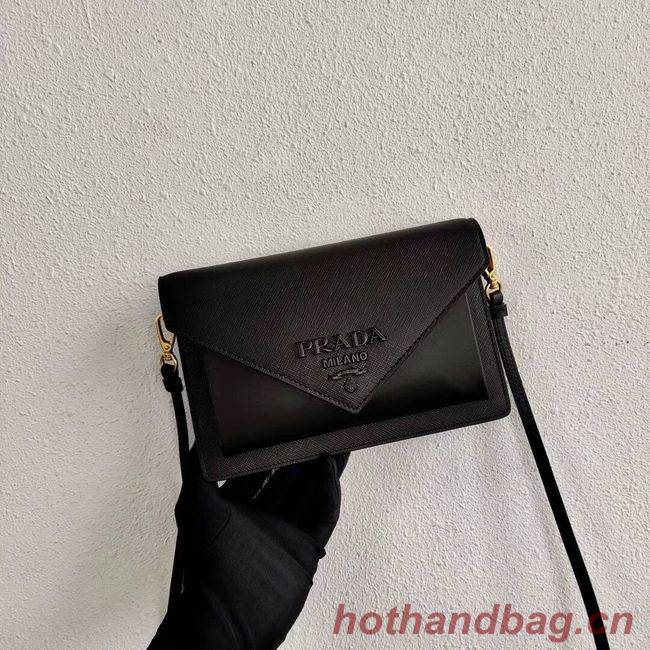 Prada Saffiano leather mini-bag 1BP020 black Prada Saffiano leather mini-bag 1BP020 black