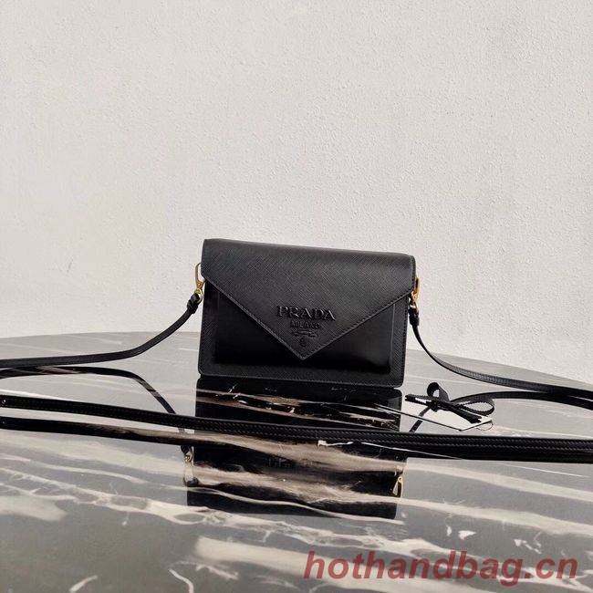 Prada Saffiano leather mini-bag 1BP020 black Prada Saffiano leather mini-bag 1BP020 black